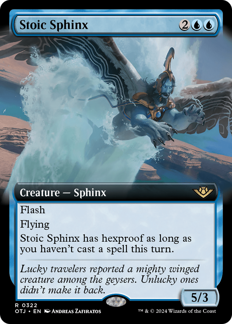 Stoic Sphinx (Extended Art) (322) Foil - Outlaws of Thunder Junction