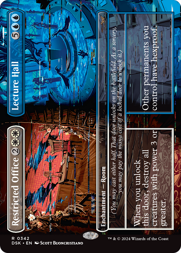 Restricted Office // Lecture Hall (Borderless) (342) Foil - Duskmourn: House of Horror