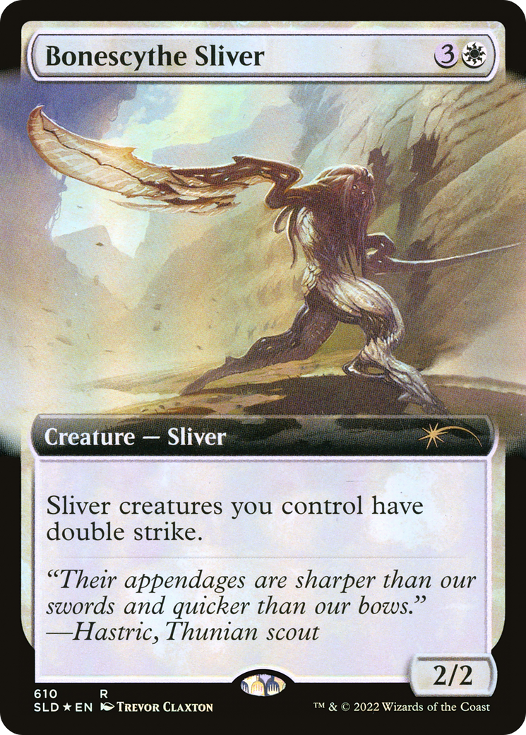 Bonescythe Sliver (Extended Art) (610) Foil - Secret Lair Drop