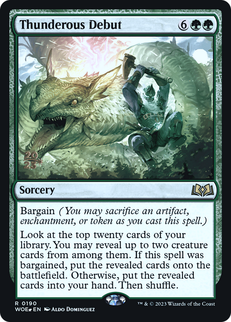 Thunderous Debut (190) Foil - Wilds of Eldraine Promos