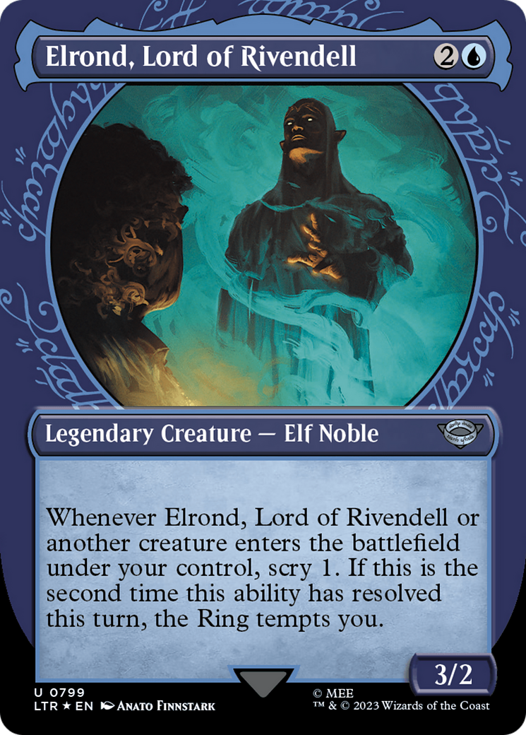 Elrond, Lord of Rivendell (Showcase) (799) Foil - The Lord of the Rings: Tales of Middle-earth