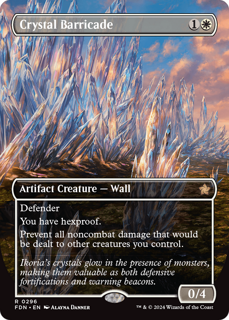 Crystal Barricade (Borderless) (296) Foil - Foundations