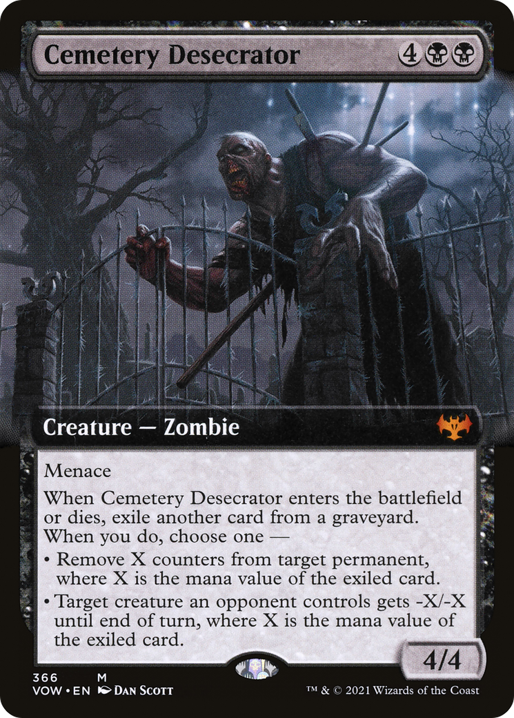 Cemetery Desecrator (Extended Art) (366) - Innistrad: Crimson Vow