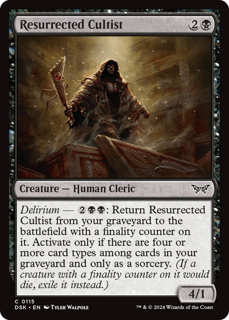 Resurrected Cultist (115) Foil - Duskmourn: House of Horror