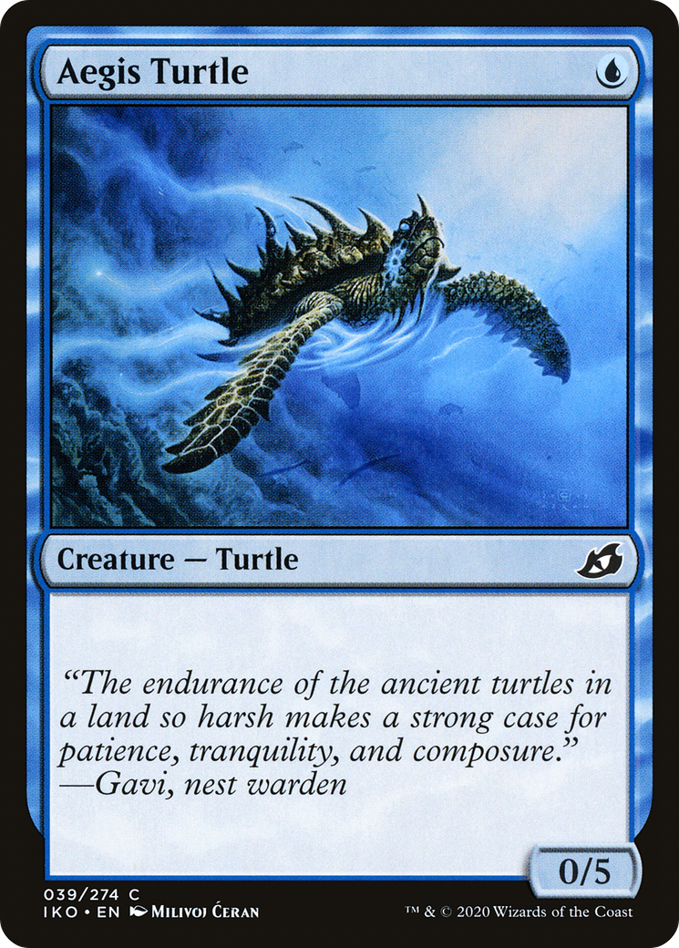 Aegis Turtle (039) Foil - Ikoria: Lair of Behemoths