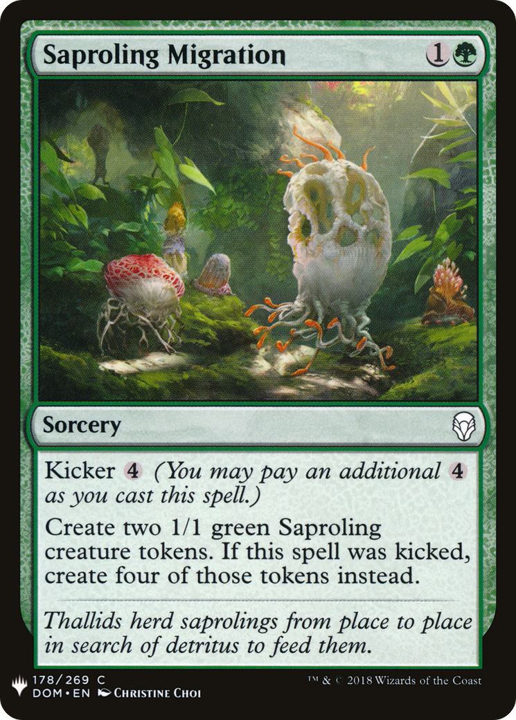 Saproling Migration (DOM-178) - The List