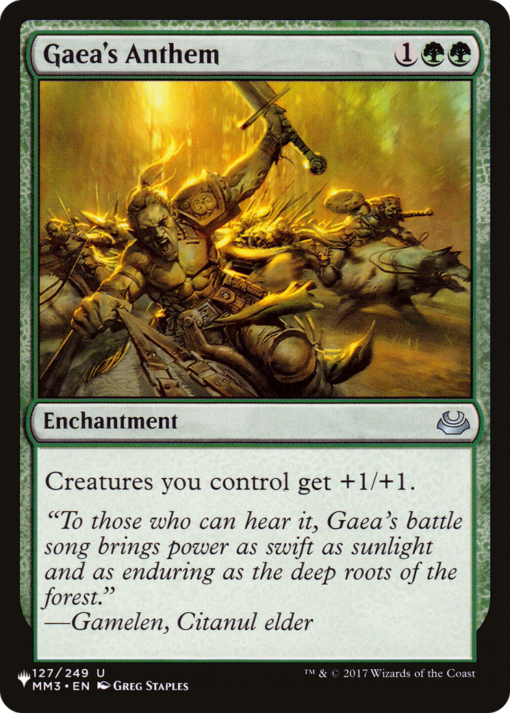 Gaea's Anthem (MM3-127) - The List
