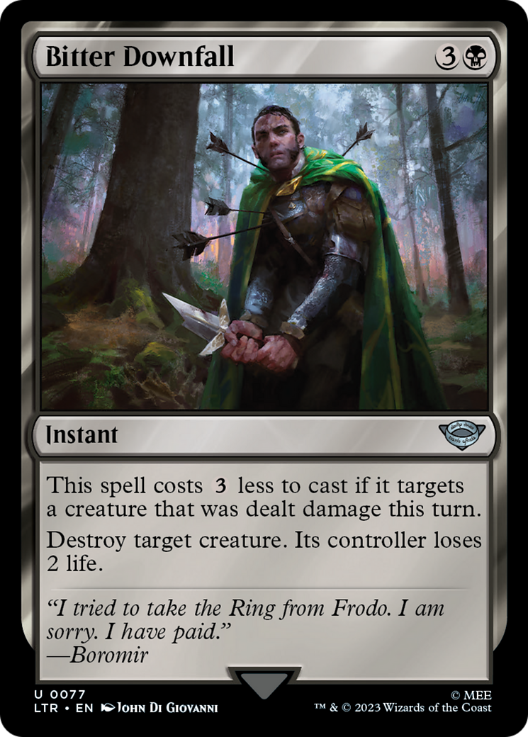 Bitter Downfall (077) Foil - The Lord of the Rings: Tales of Middle-earth