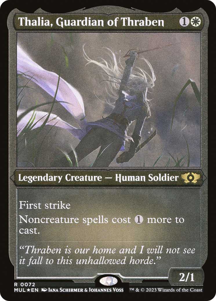 Thalia, Guardian of Thraben (072) Etched - Multiverse Legends