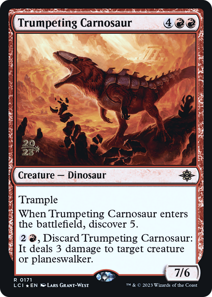 Trumpeting Carnosaur (171) Foil - The Lost Caverns of Ixalan Promos