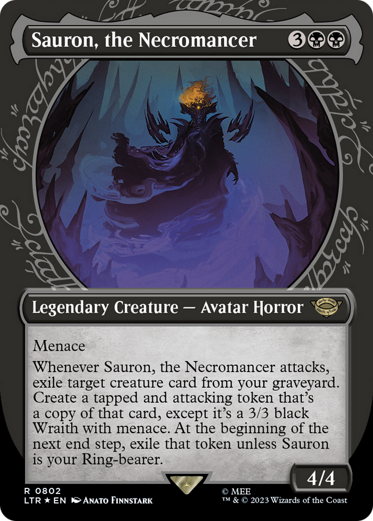 Sauron, the Necromancer (Showcase) (Surge Foil) (Showcase) (802) Foil - The Lord of the Rings: Tales of Middle-earth