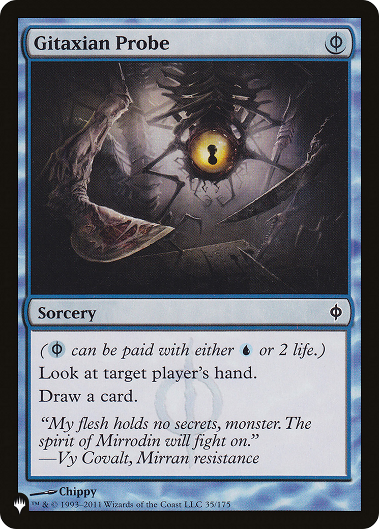 Gitaxian Probe (NPH-35) - The List
