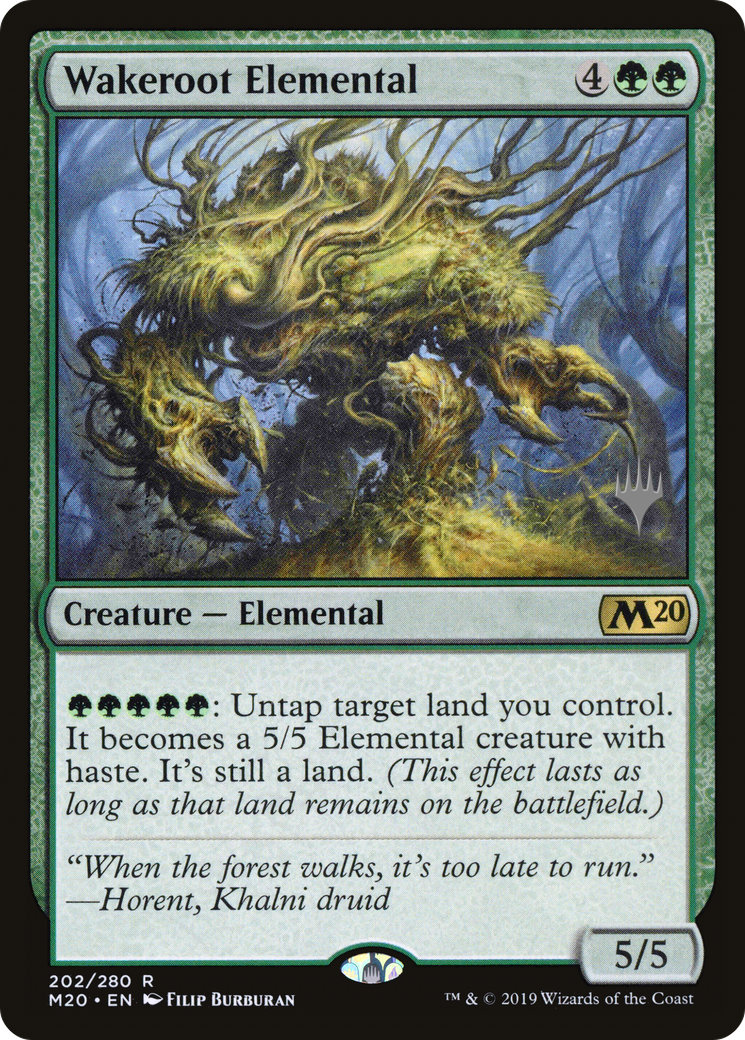Wakeroot Elemental (202p) Foil - Core Set 2020 Promos