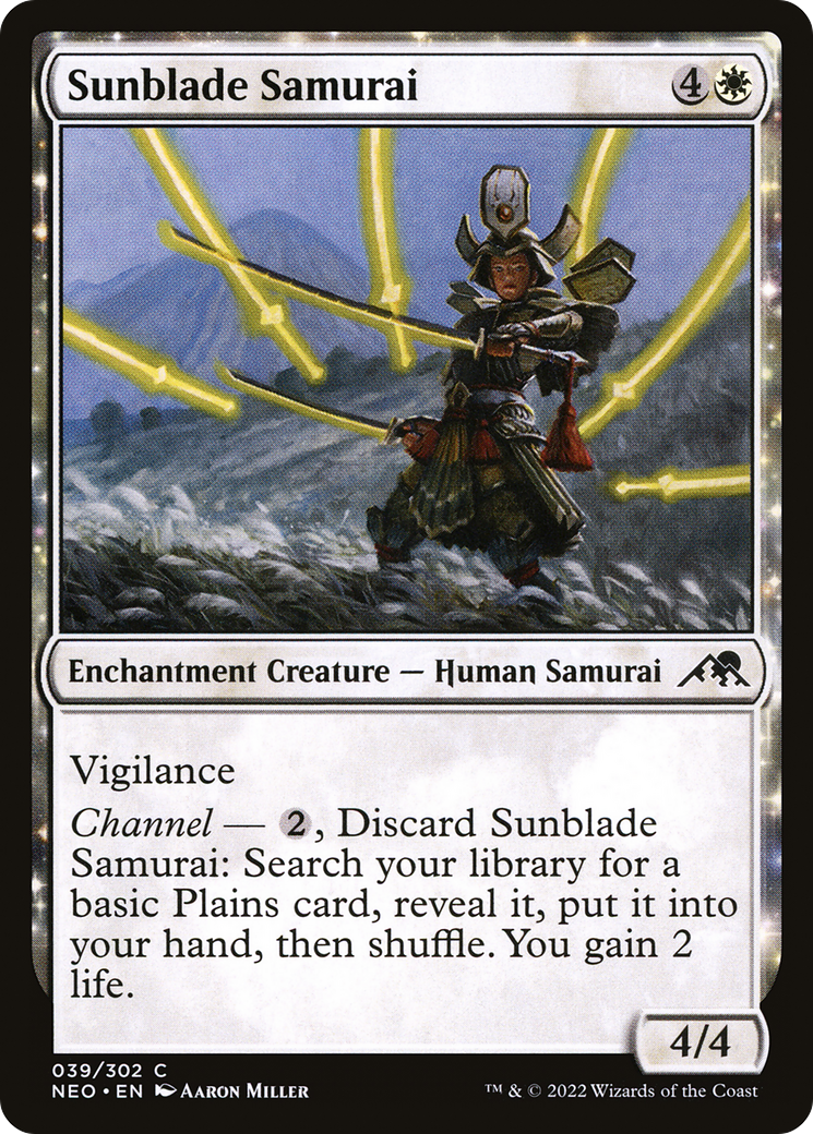 Sunblade Samurai (039) Foil - Kamigawa: Neon Dynasty