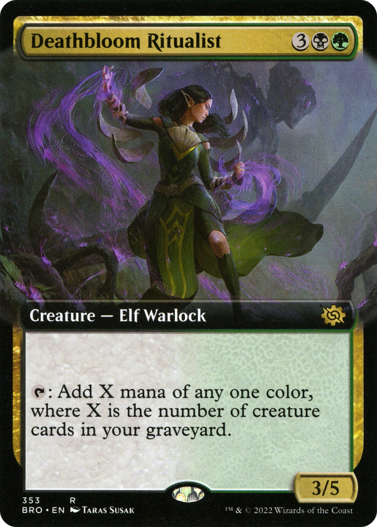 Deathbloom Ritualist (Extended Art) (353) - The Brothers' War
