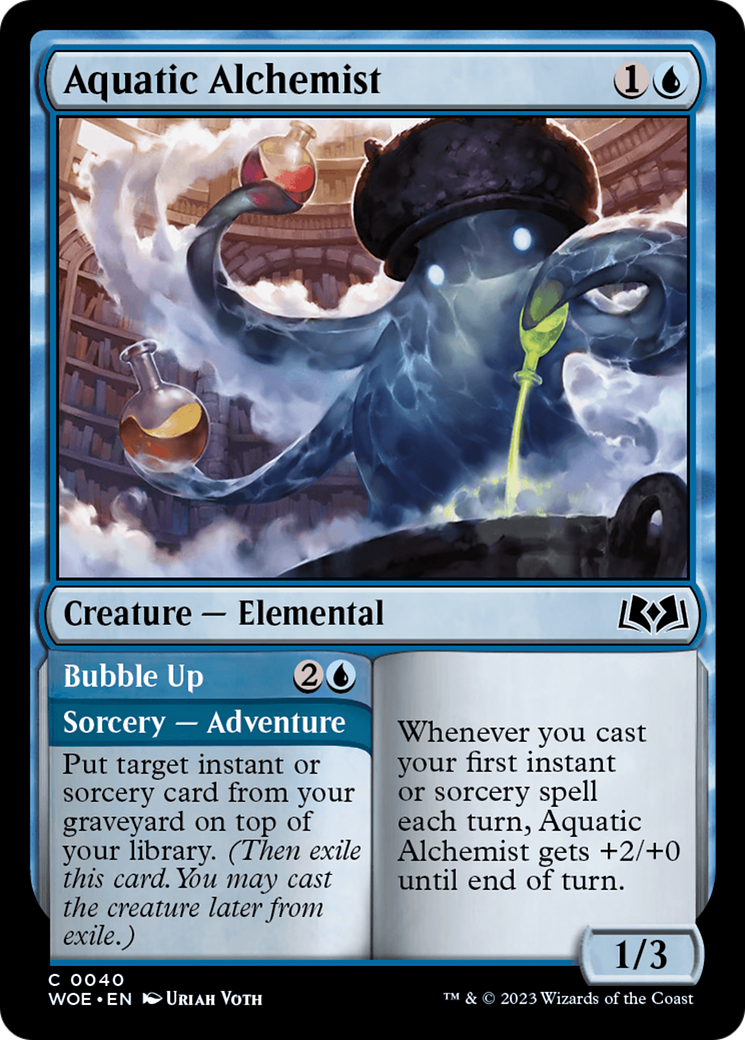 Aquatic Alchemist // Bubble Up (040) Foil - Wilds of Eldraine
