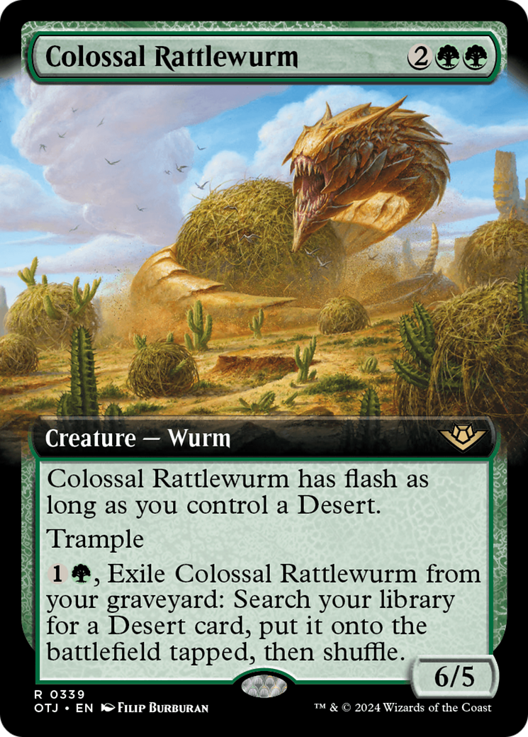 Colossal Rattlewurm (Extended Art) (339) - Outlaws of Thunder Junction