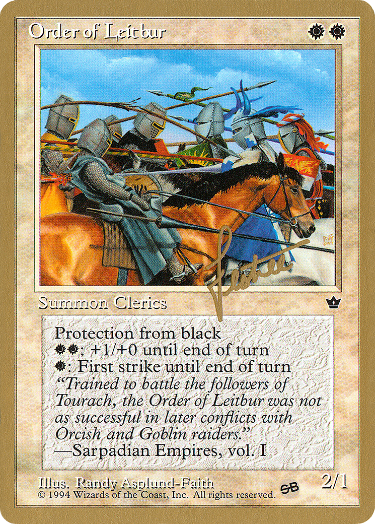 Order of Leitbur (Group) - 1996 Bertrand Lestree (FEM) (SB) - Pro Tour Collector Set
