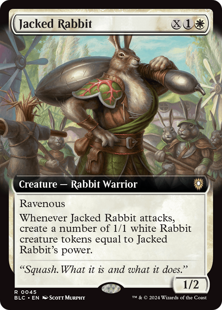 Jacked Rabbit (Extended Art) (045) - Bloomburrow Commander