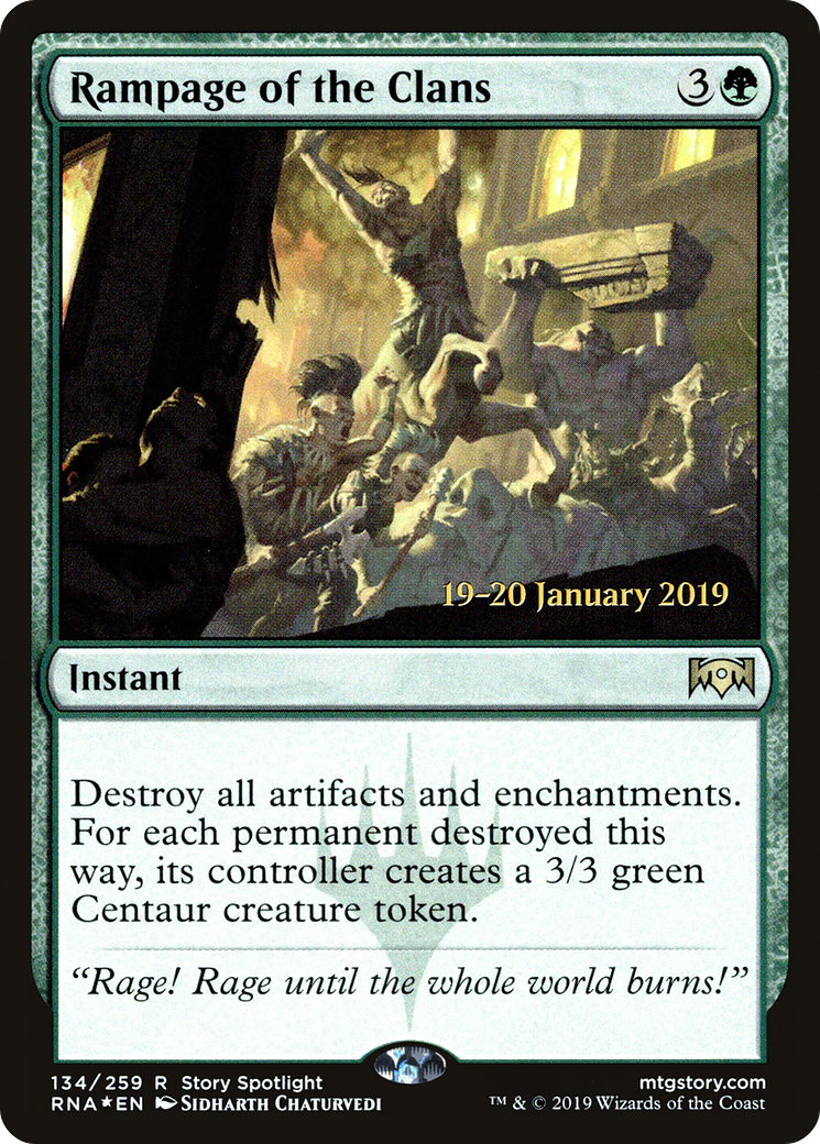 Rampage of the Clans (134s) Foil - Ravnica Allegiance Promos