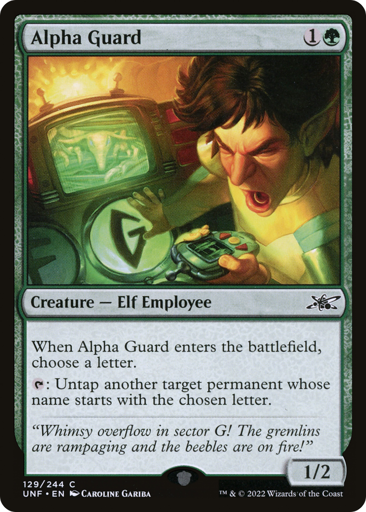 Alpha Guard (129) Foil - Unfinity