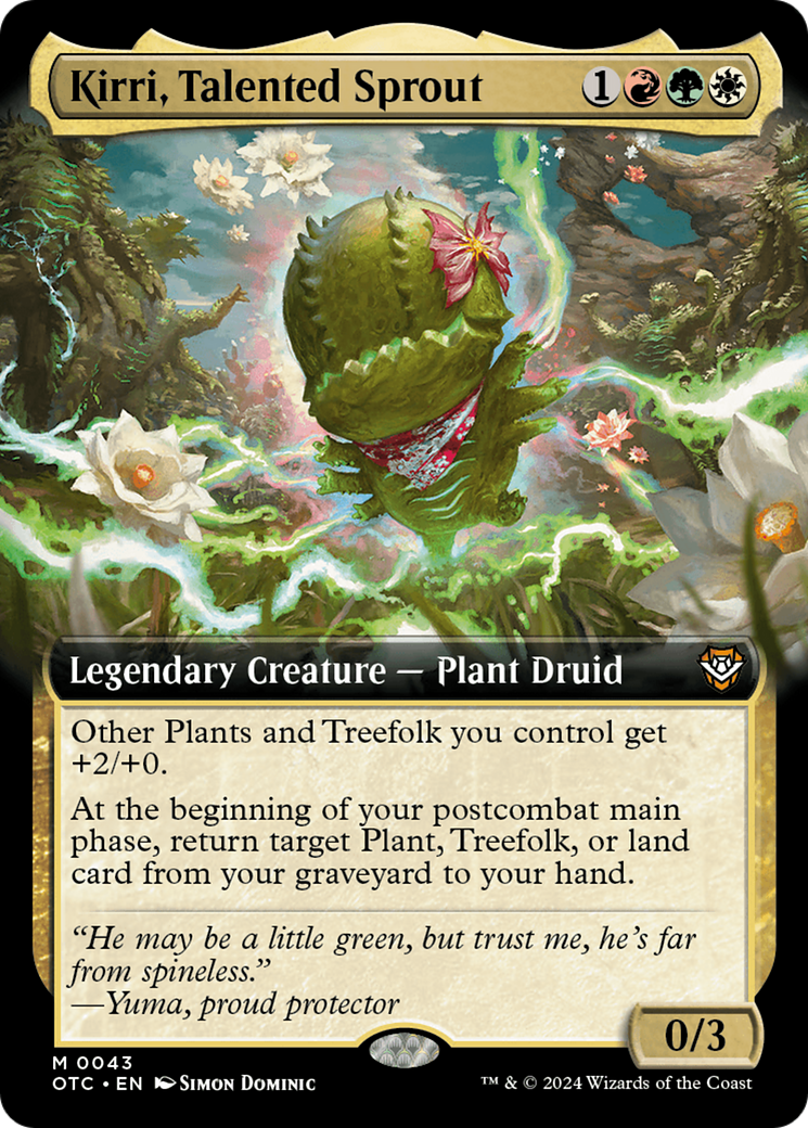 Kirri, Talented Sprout (Extended Art) (043) Foil - Outlaws of Thunder Junction Commander
