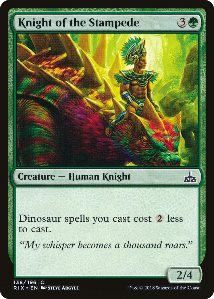Knight of the Stampede (138) Foil - Rivals of Ixalan