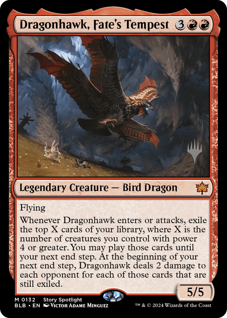 Dragonhawk, Fate's Tempest (132) - Bloomburrow Promos
