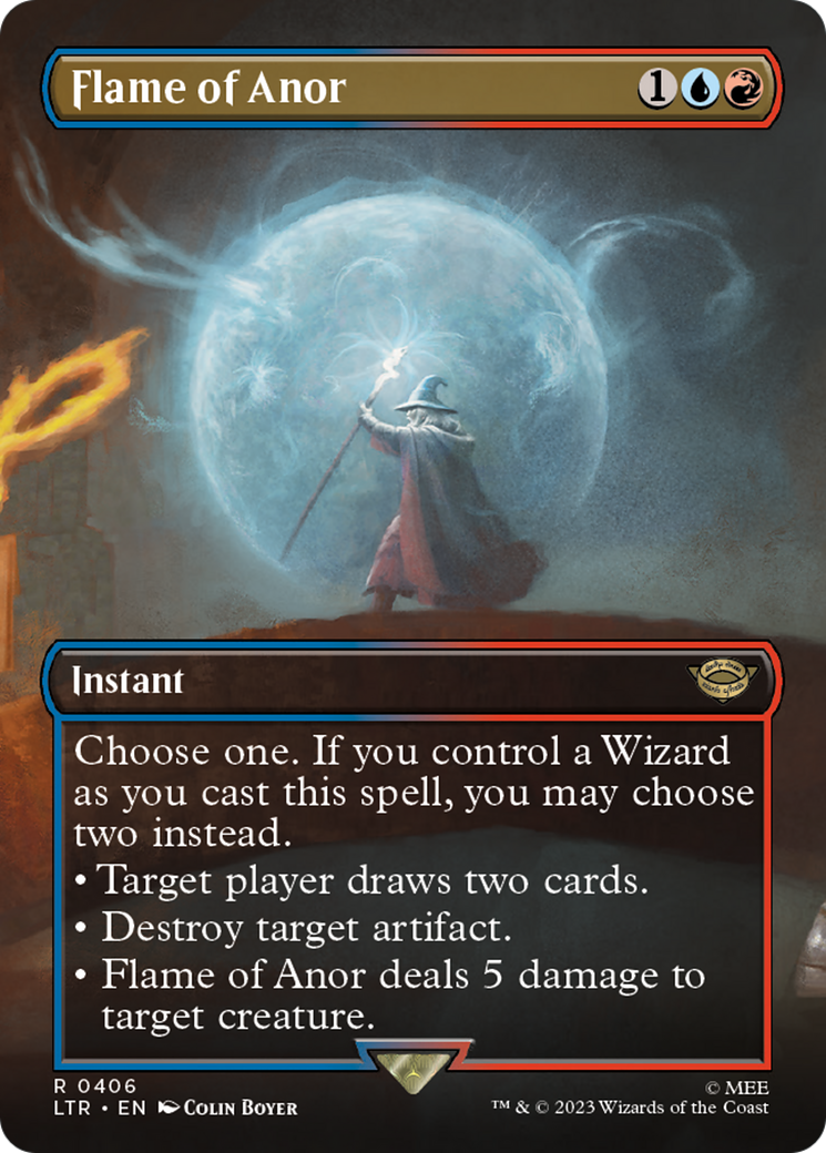 Flame of Anor (Borderless) (406) Foil - The Lord of the Rings: Tales of Middle-earth
