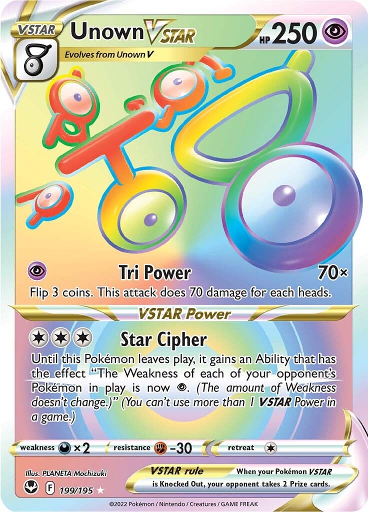 Unown VSTAR (Secret) (199) Holofoil - Silver Tempest