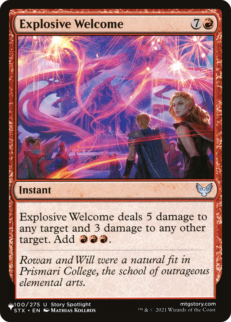 Explosive Welcome (STX-100) - The List