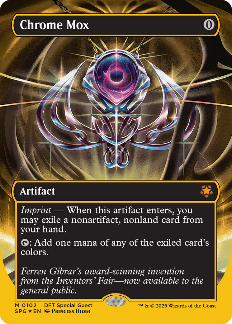 Chrome Mox (Borderless) (First-Place Foil) (102) Foil - Special Guests