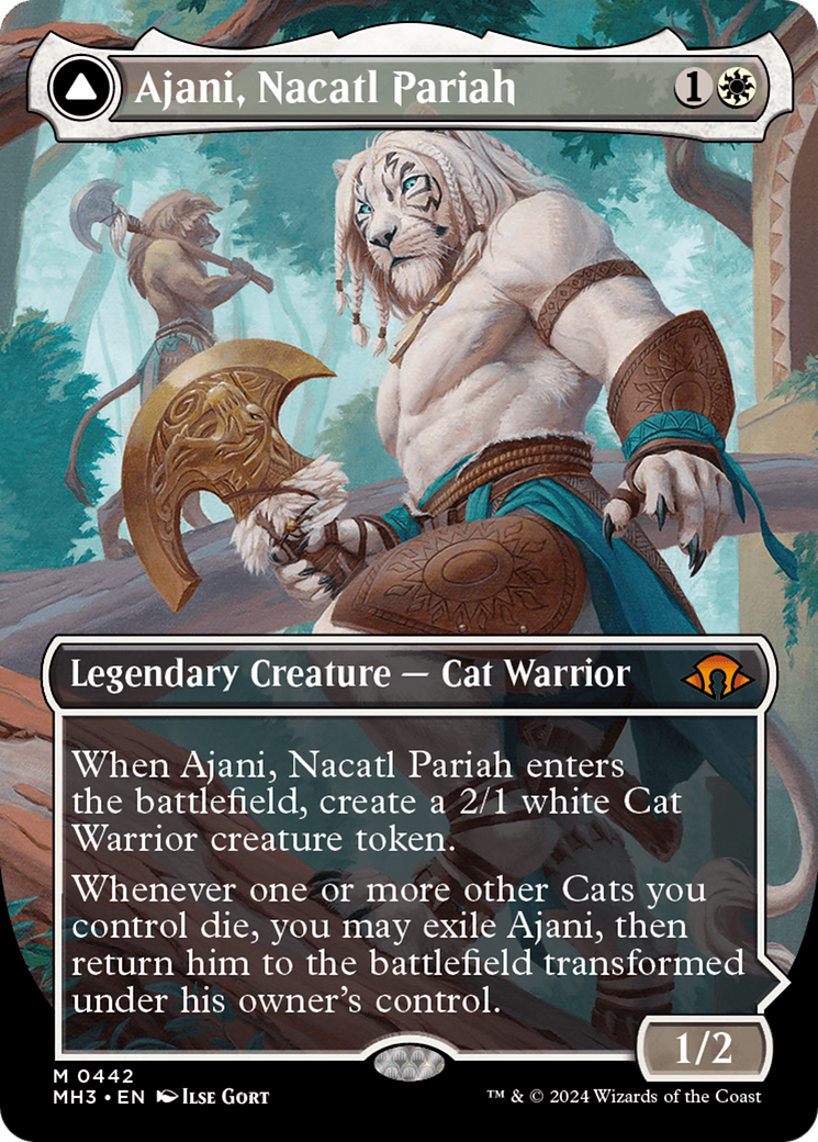 Ajani, Nacatl Pariah (Borderless) (442) - Modern Horizons 3