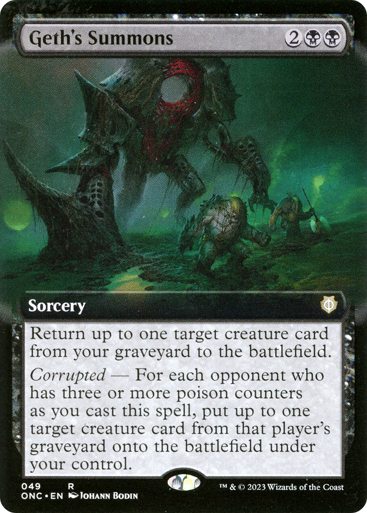 Geth's Summons (Extended Art) (049) Foil - Phyrexia: All Will Be One Commander