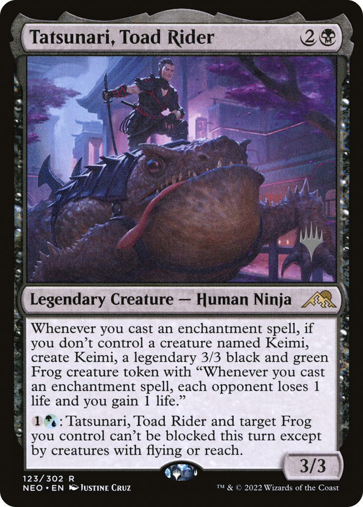 Tatsunari, Toad Rider (123) - Kamigawa: Neon Dynasty Promos