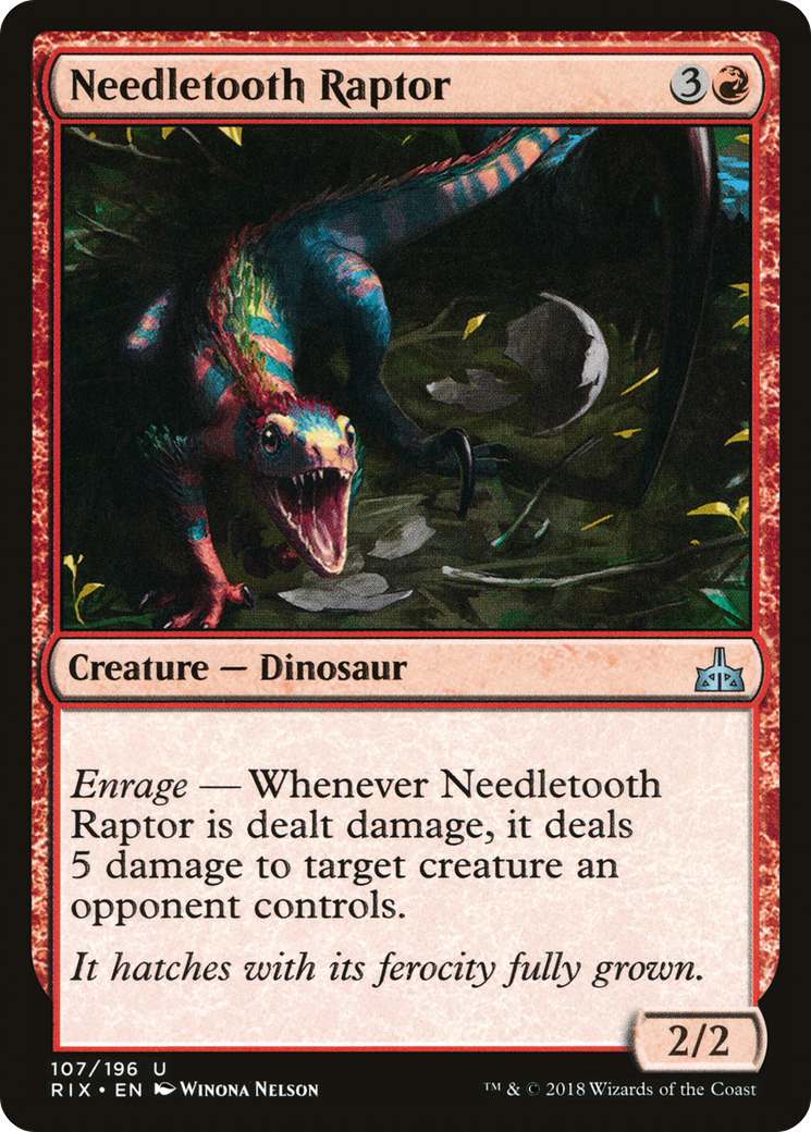 Needletooth Raptor (107) - Rivals of Ixalan