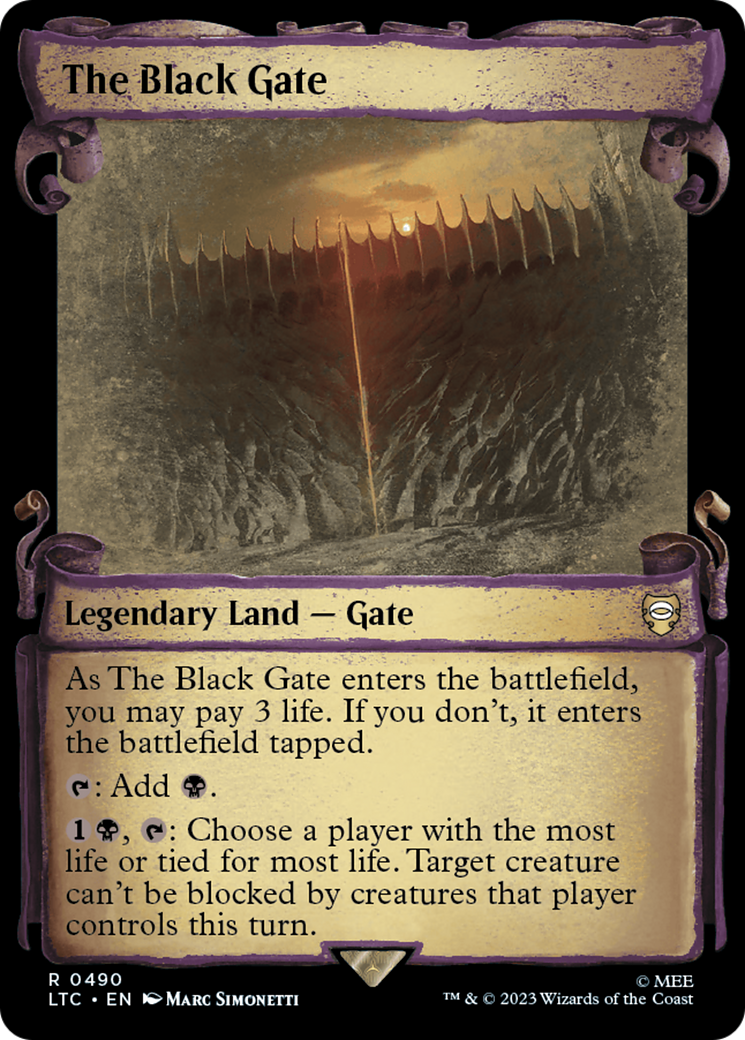 The Black Gate (Showcase Scrolls) (Showcase) (490) Foil - Tales of Middle-earth Commander