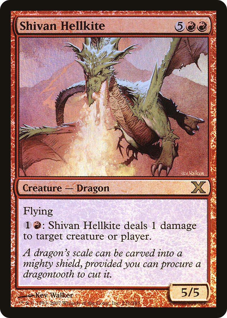 Shivan Hellkite (231) Foil - Tenth Edition