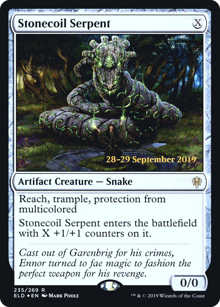 Stonecoil Serpent (235) Foil - Throne of Eldraine Promos