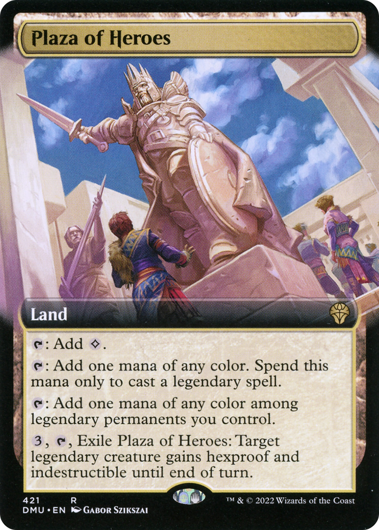 Plaza of Heroes (Extended Art) (421) Foil - Dominaria United