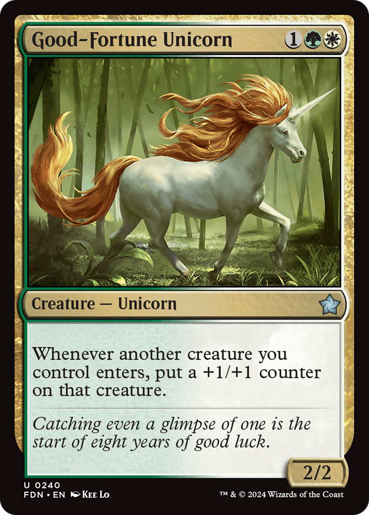 Good-Fortune Unicorn (240) Foil - Foundations