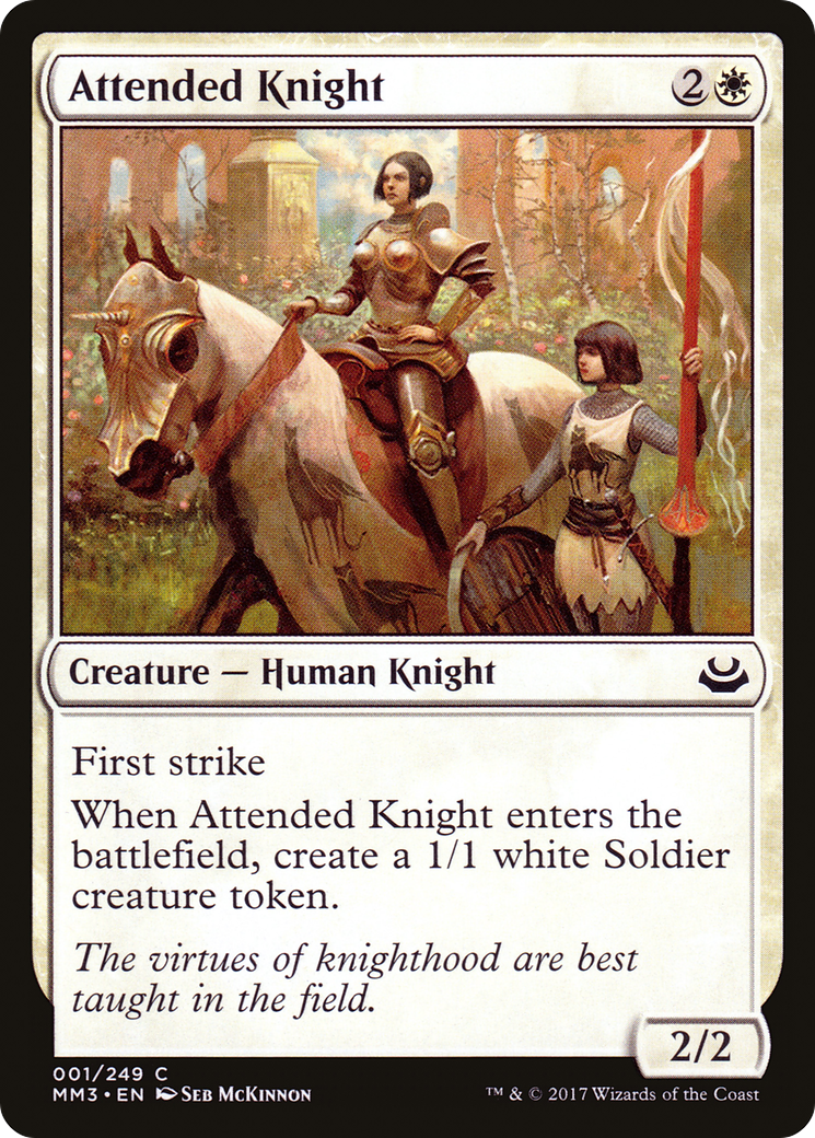 Attended Knight (001) Foil - Modern Masters 2017