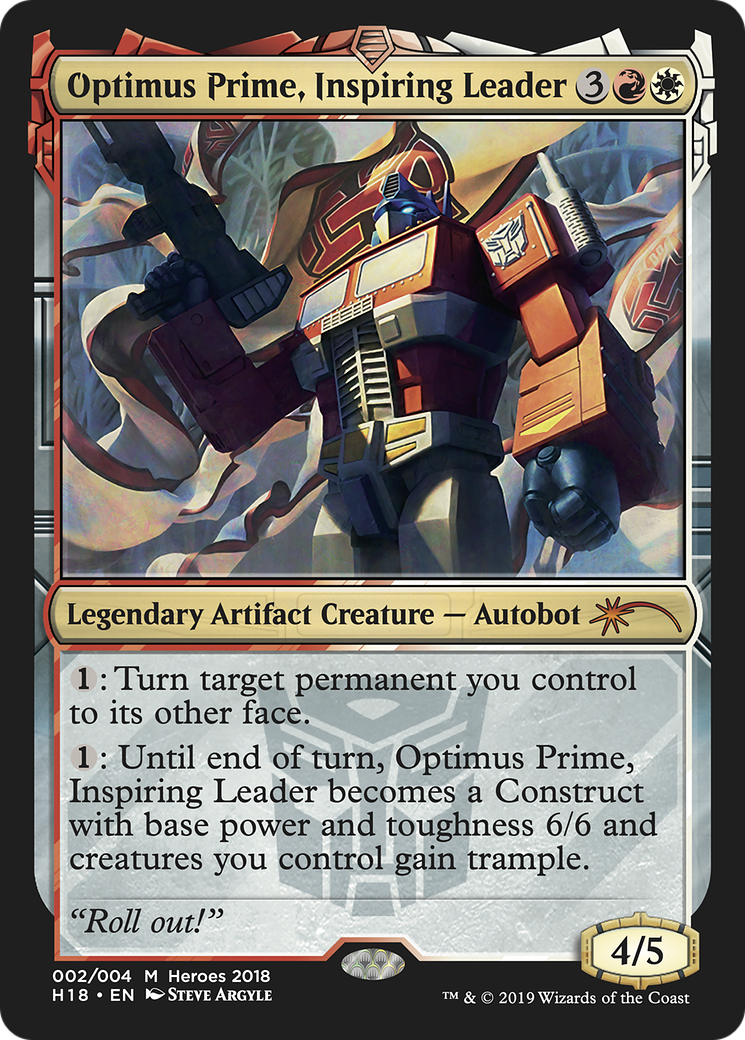 Optimus Prime, Inspiring Leader (002) - 2018 Heroes of the Realm
