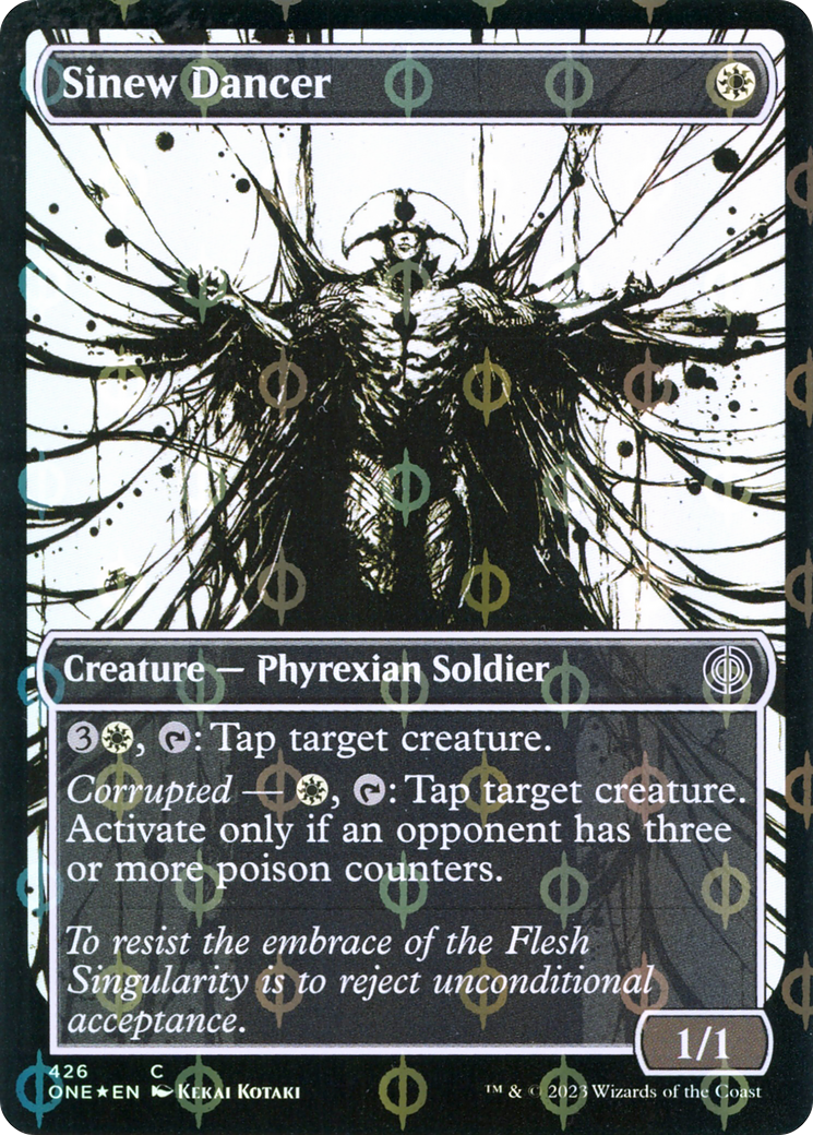 Sinew Dancer (Showcase) (Step-and-Compleat Foil) (Showcase) (426) Foil - Phyrexia: All Will Be One