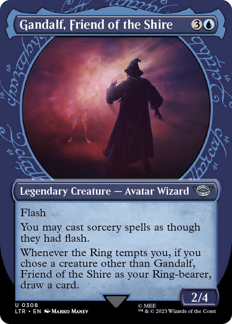 Gandalf, Friend of the Shire (Showcase) (308) Foil - The Lord of the Rings: Tales of Middle-earth