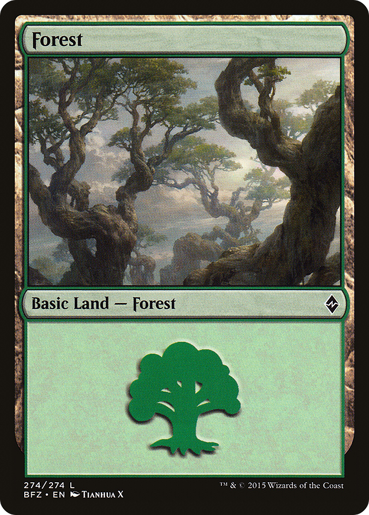 Forest (274a) - Battle for Zendikar
