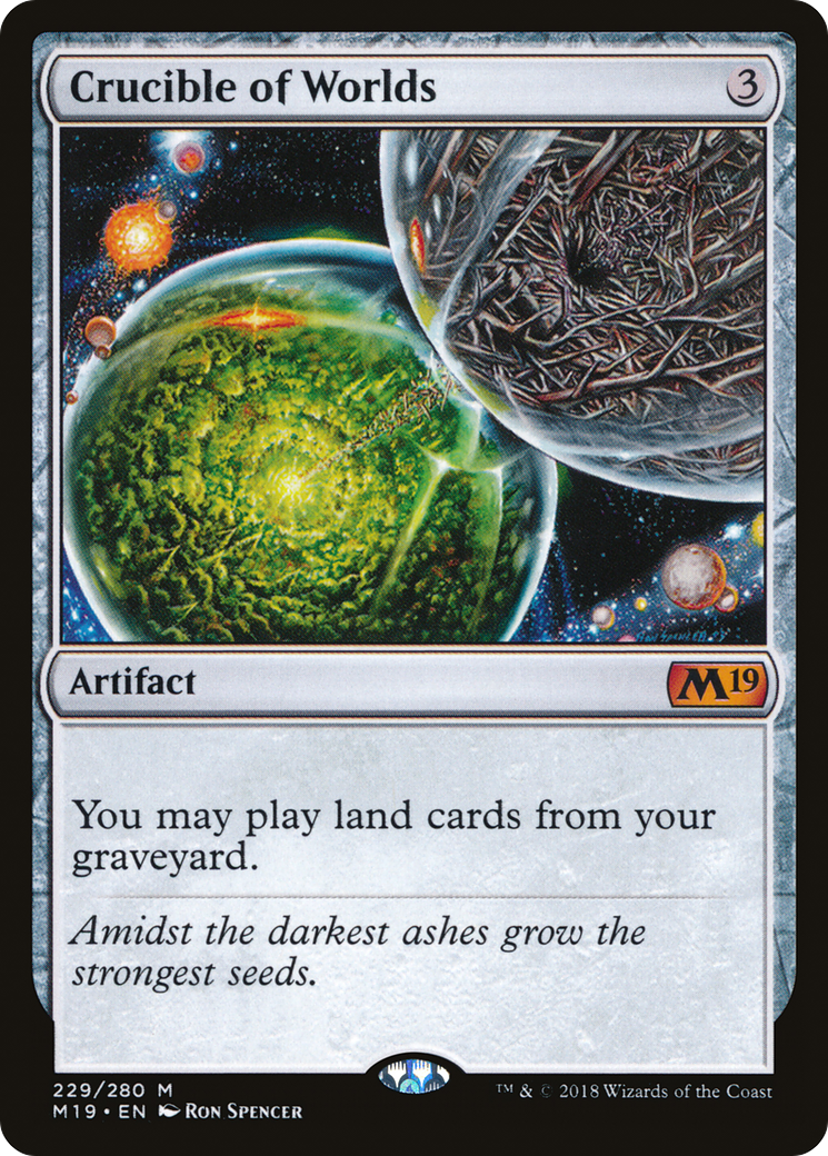 Crucible of Worlds (229) Foil - Core Set 2019