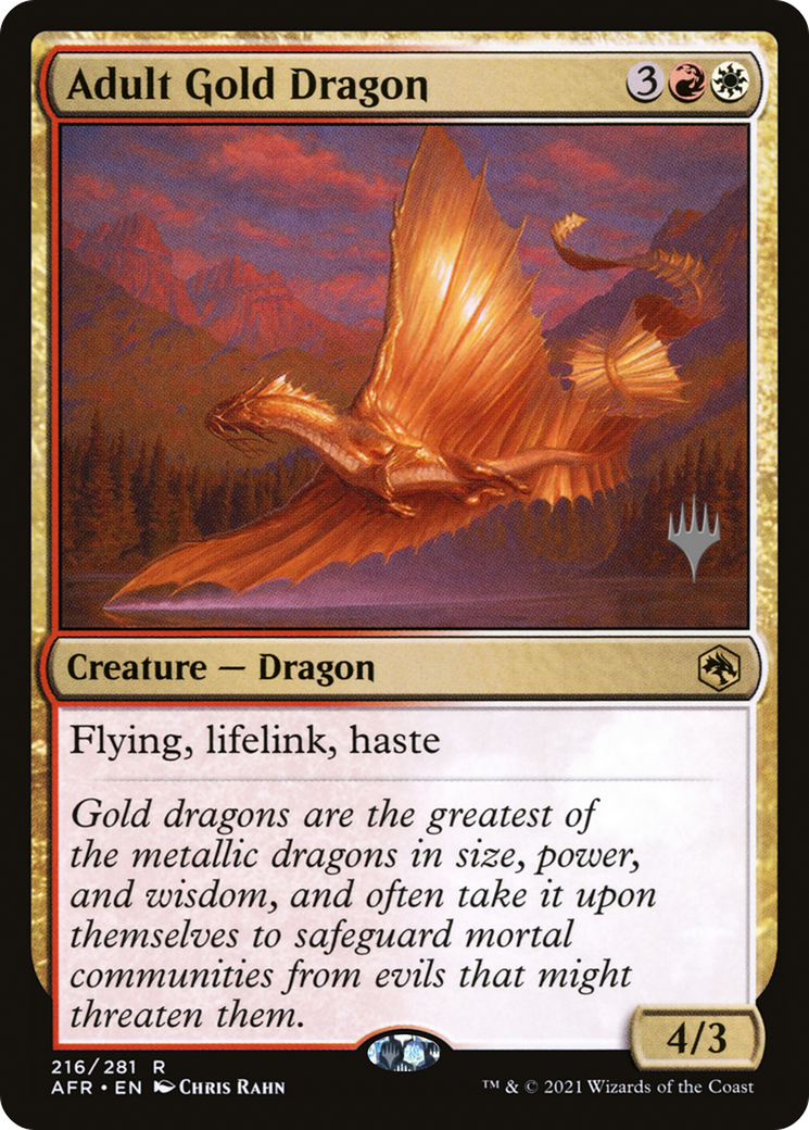 Adult Gold Dragon (216p) - Adventures in the Forgotten Realms Promos