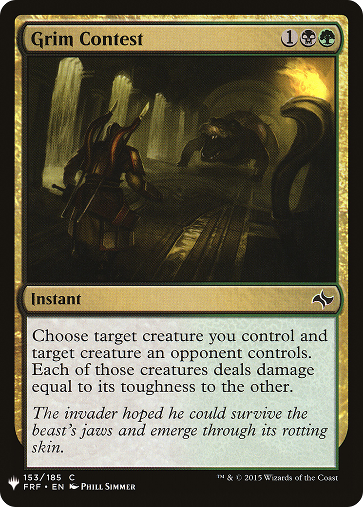 Grim Contest (FRF-153) - The List