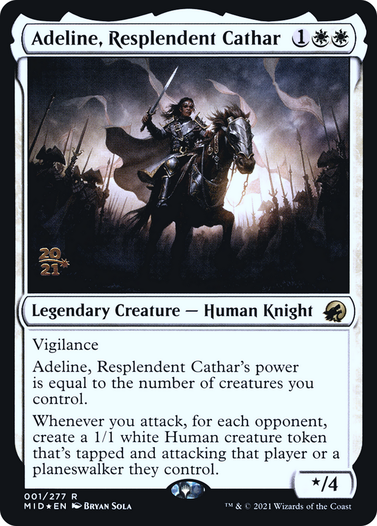 Adeline, Resplendent Cathar (01s) Foil - Innistrad: Midnight Hunt Promos